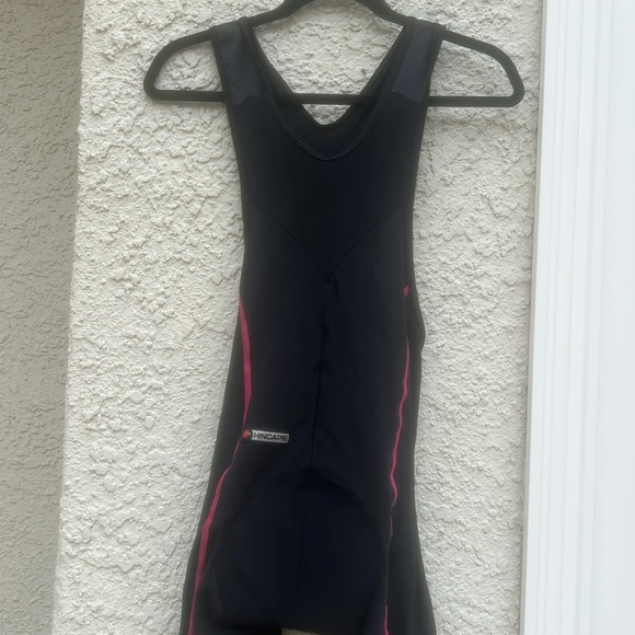 Hincapie Women's Full Leg Long Fleece Cycle Bib Black/Pink Size M - Picture 2 of 10